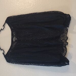 Lace Stevie nicks wide arm lace button down crop